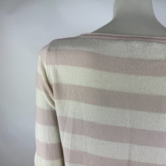 autumn cashmere Striped Pullover Sweater Women S EUC Lightweight Tie Long Sleeve - Picture 8 of 10